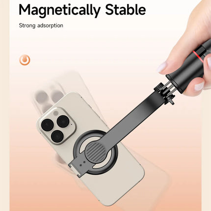 Wireless Selfie Stick Tripod Stand with Magnetic Bluetooth Remote Extendable Tripod for Apple iPhone Live Streaming Video Record