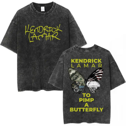 Rapper Kendrick Lamar To Pimp A Butterfly Graphic T Shirt Men's Hip Hop Streetwear T-shirts Unisex Cotton Oversized Tee Shirts