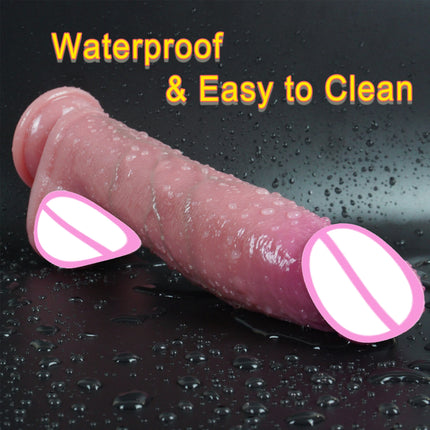 Liquid Silicone Dildo for Women Realistic Penis Adult Toy Soft Flexible Texture with Suction Cup Waterproof Pleasure Design
