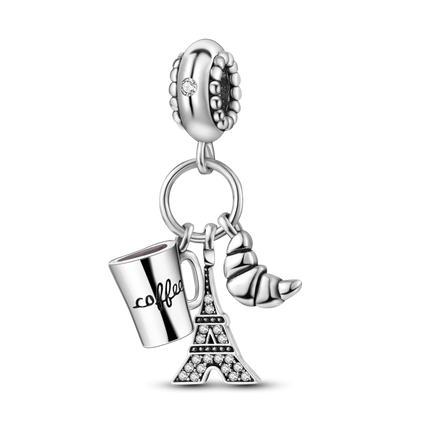Inlaid Zircon Charm Beads 925 Sterling Silver Color Love Heart Snake Dangle Fit Original Bangle Bracelet Charms Pendant Jewelry