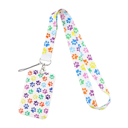New Sakura Cherry Blossoms Flower lanyard card ID Badge Holder Keychain Pass Gym Mobile Kids Key Holder Key Rings Gift