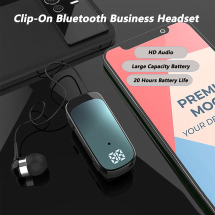 K65 Fashion Bluetooth Headset Business Retractable Lavalier Earphone Super Long Standby Single Ear Hands Free HD Call With Wire