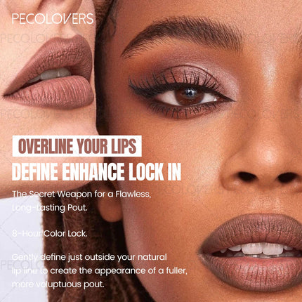 1 Pcs Matte Lip Liner & Lipstick Pencil, Waterproof Long-lasting Lip Liner Pen, Define Lip Lines, Smooth To Slide, Daily Makeup