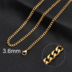 3mm Gold Cuban / 60cm 24inch