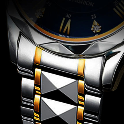 POEDAGAR Luxury Men Wristwatch Waterproof Luminous Date Week Watch For Man Stainless Steel Men's Watches Quartz Male Clock Sport