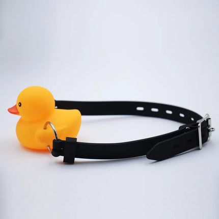 Cute Duck Open Mouth Gag with Squeeze Sound Harness Oral Mouth Plug Adult Games Restraint Slave Bondage Flirt Sex Toy for Couple