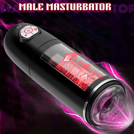 Automatic Male Masturbator Telescopic Rotation Adult Masturbator Cup Penis Pump Vibrating Thrusting Rotating Blowjob Sex Toys 18
