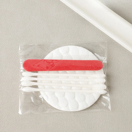 50pcs Premium Hotel Guest Welcome Kit - Fragrance-Free Toiletry Essentials with Makeup Remover Pads,Swabs & Nail File,for Hotels
