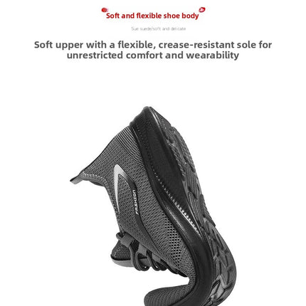 Men Casual Sport Shoes Breathable Lightweight Sneakers Outdoor Mesh Black Running Shoes Athletic Jogging Tenis Walking Shoes