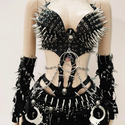 Gothic Tank Tops Punk Tank Tops halter topy2k clothes y2k crop top gothic clothes y2k top rivet Tank Tops Skull top vintage top