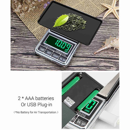 Portable Digital Scale Gold Jewelry Scale Mini Pocket Digital Scale Professional Accurate Electronic Scale Precision Balance