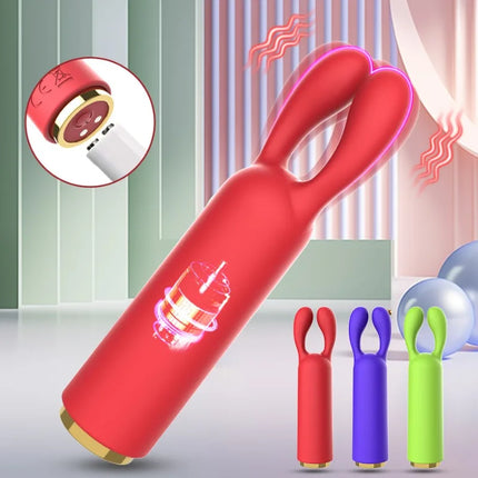 Female Clitoral Vibrator G-spot Nipple Rabbit Ear Dildo Stimulator 10 Vibration Modes Massager Adult Couple Female Flirting Use