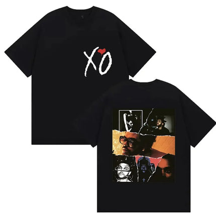 Pop Rap Singer The Weeknd Xo Album 2025 Pattern T-shirt Summer Hip Hop New T-shirt Women T-shirt for Male and Female Fans