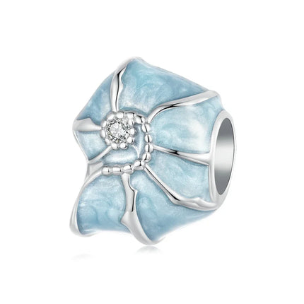 WOSTU 925 Sterling Silver Blue Conch Charm Ocean Bead Animal Turtle Starfish Pendant Fit Original Bracelet Necklace DIY Jewelry