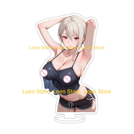 Hot game Anime sexy lingerie bikini girl student big ass big breasts bunny girl Anime Figure Acrylic stand desk ornament gift