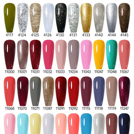 Parkson 8ml HEMA TPO FREE Color Gel Nail Polish Nude Pink Red Green Collection Nail Gel Polish Glitter Soak Off UV LED Gel