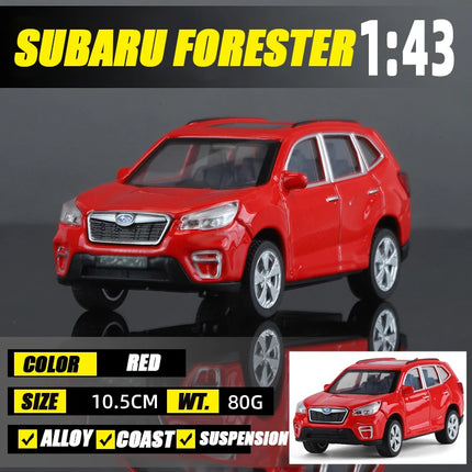 2025 1/43 Scale Subaru Forester WRX STI Sports Cars Alloy Diecast Metal Classic Model Toy Kid Exquisite Gift Collection Decorati
