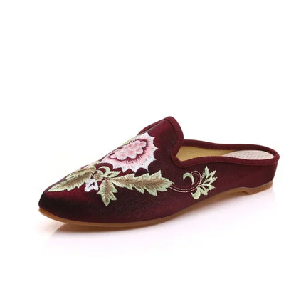 Chinese Style Summer Harajuku Slippers Women Shoes for Women Fashion Casual Vintage Embroidery Ethnic Style Streetwear