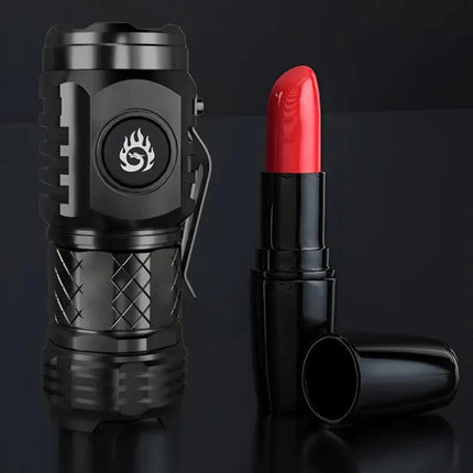 Mini Portable High Brightness 3 LED Flashlight Rechargeable Power Display Multifunctional Mini Outdoor Light Use Fishing Camping