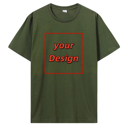 Custom T-shirt Customized Print T Shirt Men Women Personalized Tops Tees DIY Your Like Photo Or Logo Cotton T-shirt Men Clothing