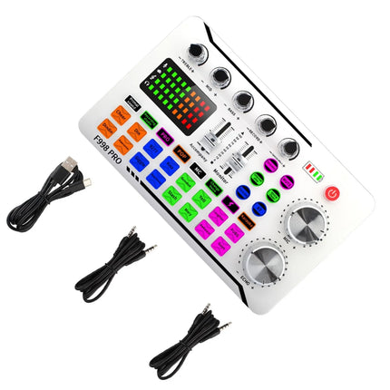 F998 Pro Sound Card Professional Bluetooth-Compatible Studio Record For Phone PC Audio Mixing Console Amplifier