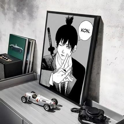 Classic Anime C_Chainsaw M_Man Poster Decorative Wall Art Stickers Mural Photo Print for Home Living Room Hallway Decor