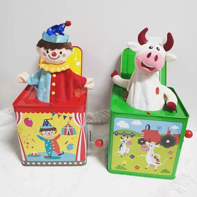 With Music Children's Musical Early Education Metal Classic Music box Collection Cartoon Jack in the Box Children Funny Gift