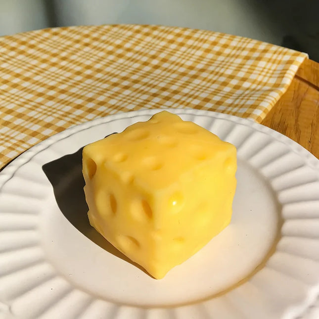 Squishy Square Cheese Squeeze Toys Slow Rebound Push Stress Relief Sensory Toy Soft Butter Cheese Fidget Toy Christmas Present