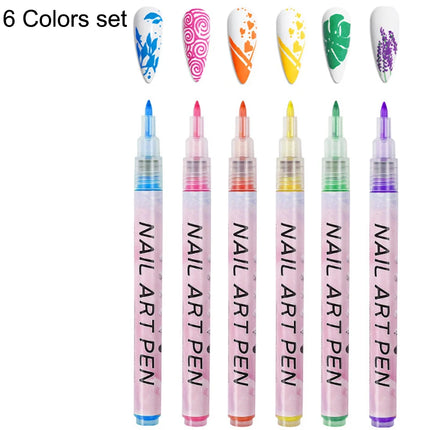 3-18pcs/set Nail Art Graffiti Pen Nail Marker Drawing Abstract Lines Fine Detail Floral Design Waterproof Nail Painting Manicure