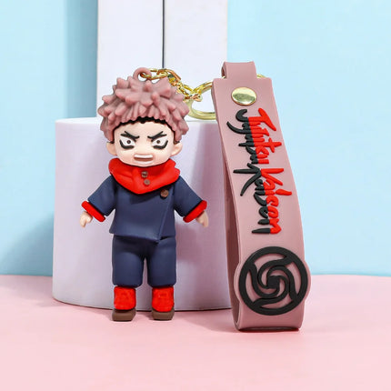 2026 New Fashion Anime Jujutsu Kaisen Gojo Satoru Doll Plush Keychain Backpack Charm Cute Figure Toy Gift For Boys Girls Cosplay