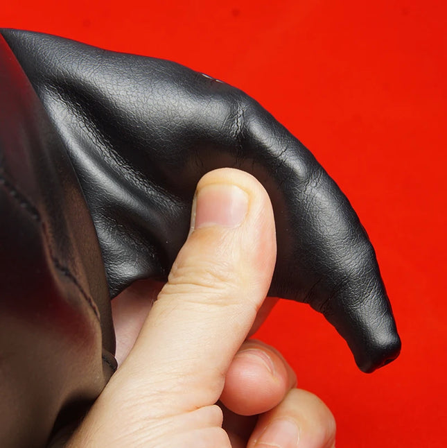 BDSM Mask PU Leather Open Eyes and Mouth, Slave Hood With Horns, Sex Toys for Couples, Bondage, Restraints, Adult Games, Roleplaying