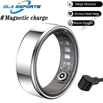 New Video Control GPS Motion SmartRing Men Women Heart Rate&Blood Oxygen Monitor Smartring IP68&5ATM Waterproof Multi-sport Mode