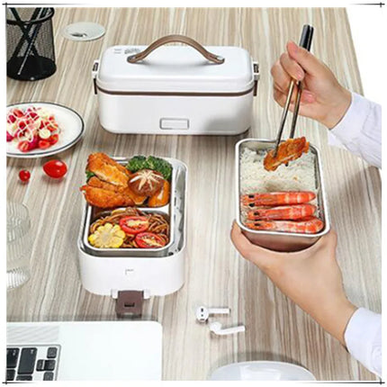 Heating electric lunch box Multi-functional portable plug-in cooking office insulated lunch box