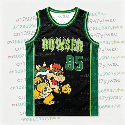 2026 Men Women Super Bros Yoshi Peach Cosplay Sleeveless Vest Summer T-Shirt Kid Cartoon Basketball Vest Top for Anime Fans Gift