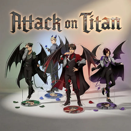 Attack on Titan Devil Ver 15CM Double Sided Acrylic Stand keychain 2026 New Anime Stand Eren Levi Erwin Hange Desk Decor Gift