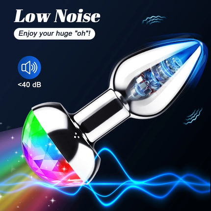 Voice control Anal Plug Vibrator APP Wireless Control Female Vagina Masturbator Butt Plug  LED Colorful Light Sex Toys for Women
