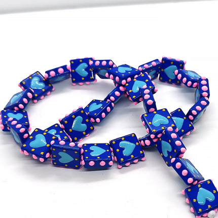 4pcs/8pcs16mm Full-hearted Color-matched Lampwork Glass Bead DIY for Jewelry Making Bracelets Earrings Necklace Gifts Accessorie