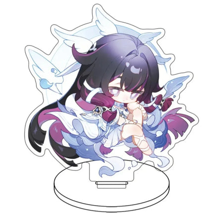 Elegant Exquisite Game Yuanshen Acrylic Stand Figure Fatui Columbina Model Plate Desktop Ornament Accessories Keychain Fans Gift