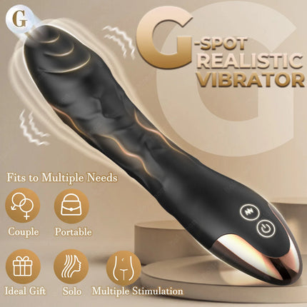 G Spot Vibrator Sex Toys Clitoris Vibrator Anal Stimulator Dildo with 10 Powerful Vibrating Modes Soft Silicone Adult Sex Toy