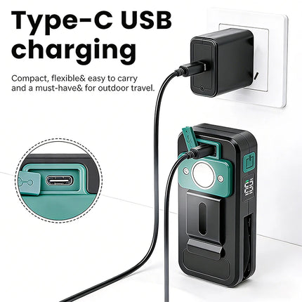 COB Work Light Flexible Hose Flashlight USB Charging Magnetic Car Repair Light with Back Clip Ideal for Working Camping Fishing
