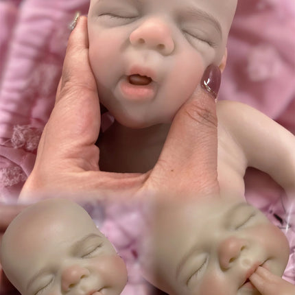 33cm Can Open Mouth Pascale Solid Silicone Reborn Baby Girls With Cute Clothes Lifelike Washable Newborn Baby Doll