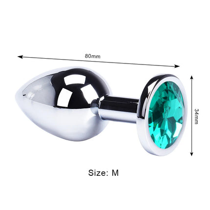 Anal Plug Jewelry Colorful Crystal Anal Plug Stimulator Anal Massage Dilatancy Toys G-point Massage Sex Wellness Adult Pleasure