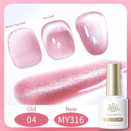 BORN PRETTY 10ml Silver Water Light Cat Magnetic Gel Nail Polish Nail Supplies Vernis Semi Permanent Gel for Fall Winter Nails