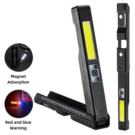 Portable USB Rechargeable COB Work Light Car Detailing Inspection Light Magnetic LED Flashlight Hanging Lamp Camping Torch