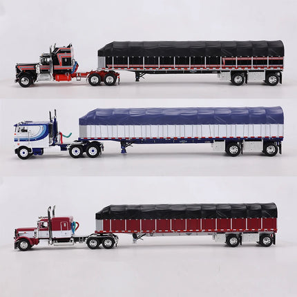 DCP 1:64 Kenworth W900A with 60" Aerodyne/Peterbilt Model 352 COE 110"/Peterbilt Model 389 with 63" Flat Diecast Alloy Model Car