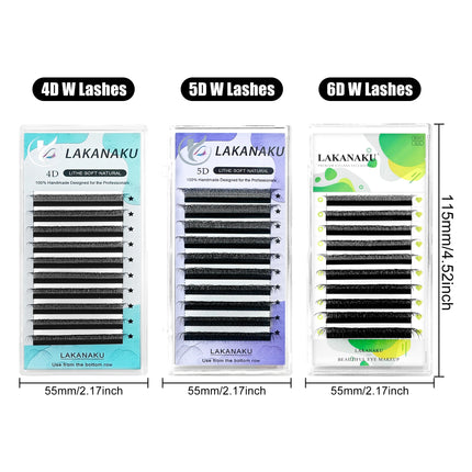 LAKANAKU W Clover Eyelashes Extension Cilios extensiones de pestañas YY/4D/5D/6D/7D/8D Premade Fans Eyelash Extensions Volume