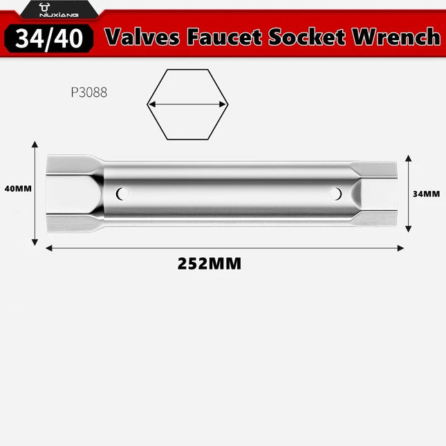 23-27mm 34-40mm Pipe Spanner Socket Wrench Ratchet Sink Faucet Drain Installation For Hand Tools Wrenches Accessory Wholesale
