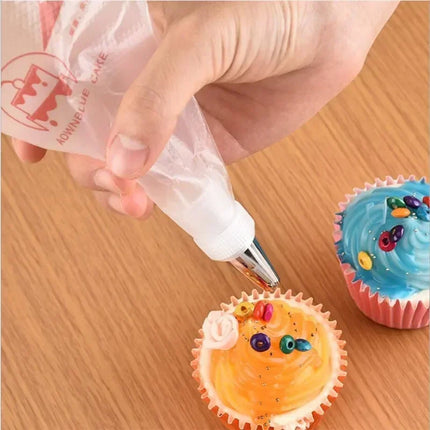 100Pcs/Set Professional Cake Decorating Disposable Piping Bags Kit Tools For Cupcakes Pastry Cream Baking Fondant Accessories
