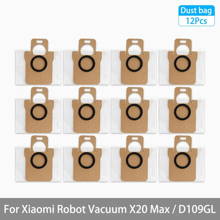 For Xiaomi Robot Vacuum X20 Max / D109GL Parts Accessories Main Brush Side Brush Hepa Filter Mop Cloth Dust Bag Replacement