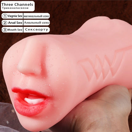 Mouth Oral Silicone Vagina Japanese Masturbator Male Men's Toys for Adults 18 Adult Goods Erotic Products Sex Shop Rubber Pussy